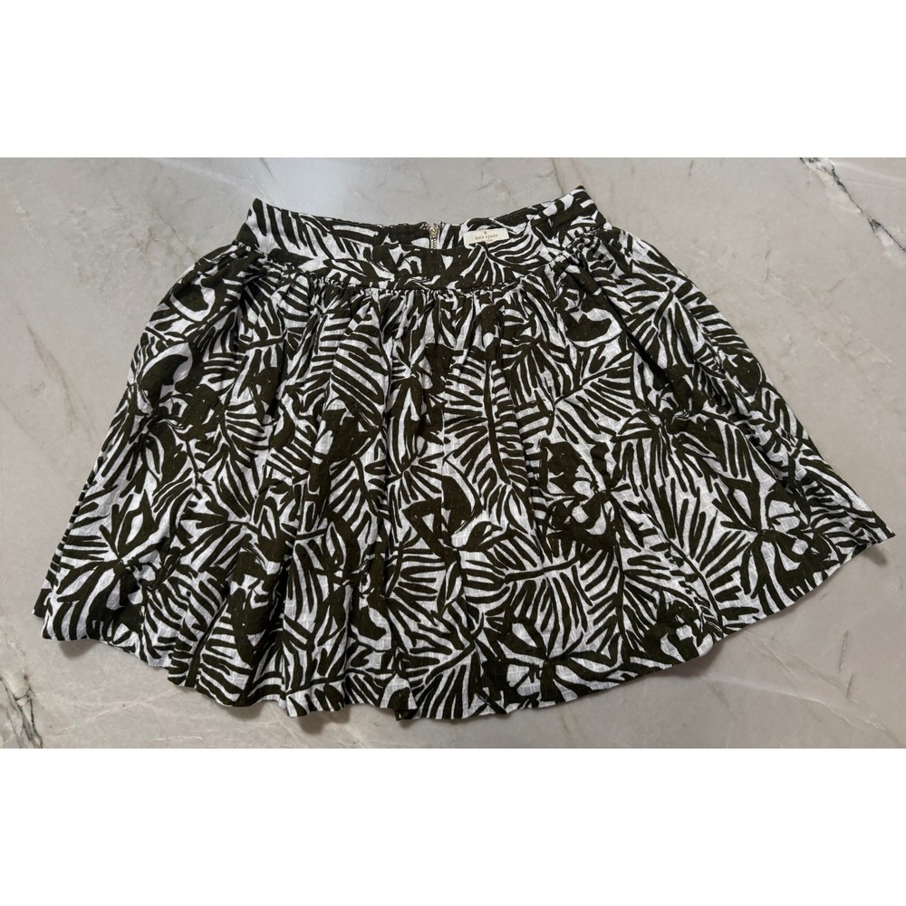 Kate Spade Orchid Coreen Havana Skirt Size 6‎ Retail $278 Tropical Palm Floral